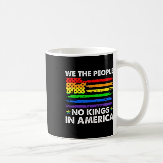 アメリカに王はいない我々は人民の政治のシャツ コーヒーマグカップ (右)