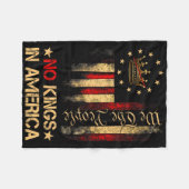 アメリカに王はいない我々は人民の政治のシャツ フリースブランケット (正面(横))