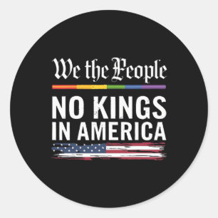 アメリカに王はいない我々は人民の政治のシャツ ラウンドシール