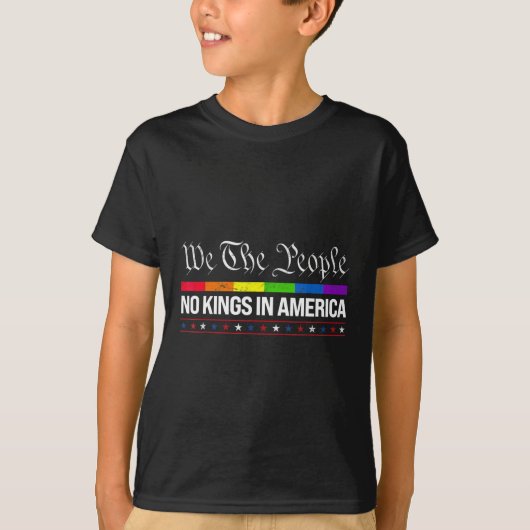 アメリカに王はいない我々は人民の政治のシャツ Tシャツ (正面)