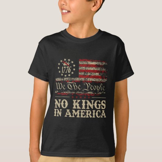 アメリカに王はいない我々は人民の政治のシャツ Tシャツ (正面)