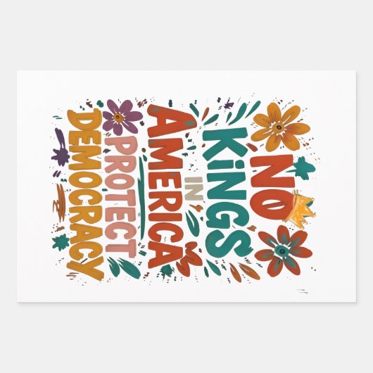 アメリカに王はいない - アメリカの民主主義 ラッピングペーパーシート (正面)