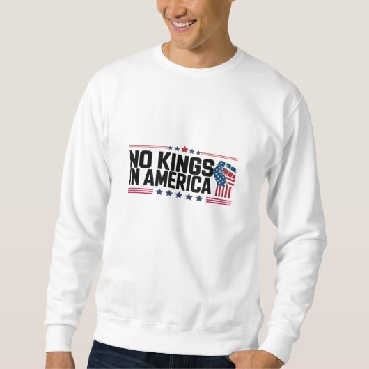 アメリカに王はいない アメリカ愛国スタイル スウェットシャツ (正面)