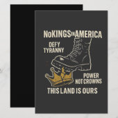 アメリカに王はいない - トランプ反対の独立記念日 招待状 (正面/裏面)