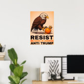 アメリカに王はいない 反トランプ ポスター (ホームオフィス)
