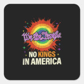 アメリカに王はいない 私たち人民の政治的ヴィンテージ スクエアシール (正面)