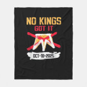 アメリカに王はいらない 愛国的な自由 王のいないアメリカを創造しよう フリースブランケット (正面)