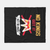 アメリカに王はいらない 愛国的な自由 王のいないアメリカを創造しよう フリースブランケット (正面(横))