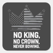アメリカに王はいらない、民主主義を救え、私は反対する、アンチ スクエアシール (正面)