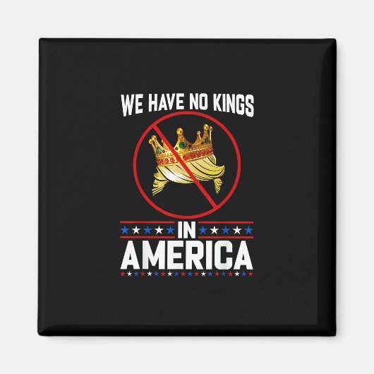 アメリカに王はなし 我こそ異議あり ミニマル自由 マグネット (正面)