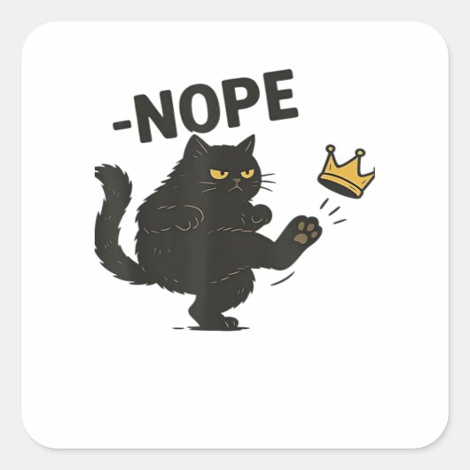 アメリカに王様はいない猫 スクエアシール (正面)