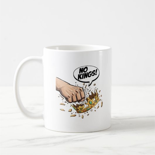 アメリカに王様はいない クリエイティブデザイン コーヒーマグカップ (左)
