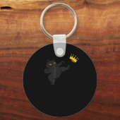 アメリカに王様はいない ブラックキャット 面白いリチカル ミーム 4 キーホルダー (正面)