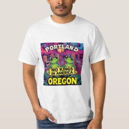アメリカに王様はいない ポートランド オレゴン カエル Tシャツ