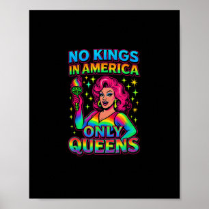 アメリカに王様はいない、女王だけ Funny Queer Gay プリント