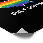 アメリカに王様はいない 女王だけ Funny Queer Gay Pr ポスター (角)