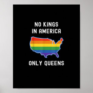 アメリカに王様はいない 女王だけ Funny Queer Gay Pr ポスター