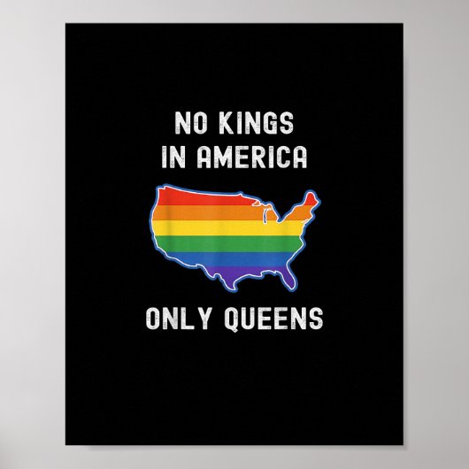 アメリカに王様はいない 女王だけ Funny Queer Gay Pr ポスター (正面)