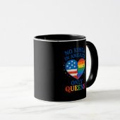 アメリカに王様はいない、女王だけ Funny Queer Gay Pr マグカップ (正面右)