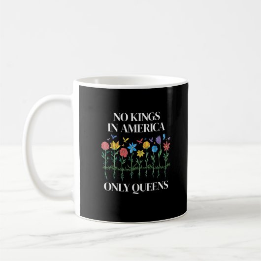 アメリカに王様はいない 女王様だけ Funny Queer Gay Pr コーヒーマグカップ (左)