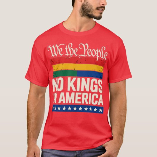 アメリカに王様はいない 私たちは人民だ 政治 Tシャツ (正面)