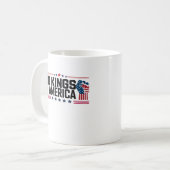 アメリカに王様はいない - 米国愛国スタイル コーヒーマグカップ (正面左)