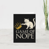 アメリカに王様はいない 面白い黒猫が王冠を蹴る カード (正面)