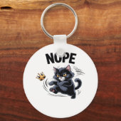 アメリカに王様はいない 面白い クラウンを蹴る クラシック ヴィ キーホルダー (正面)