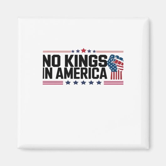 アメリカに王様はいない USA愛国スタイル マグネット (正面)
