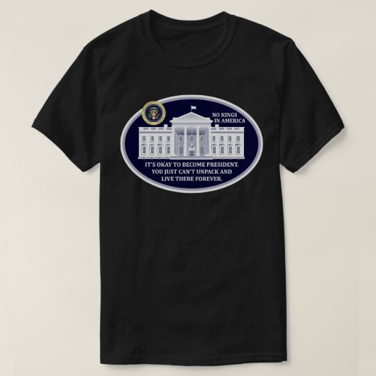 アメリカに王様はいないTシャツ Tシャツ (デザイン正面)