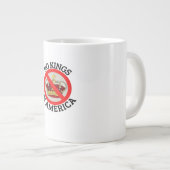 アメリカに王様はいらない愛国スタイル ジャンボコーヒーマグカップ (正面右)
