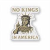 アメリカに王様はいらない ノーキンズデー 抗議の像 シール (正面)