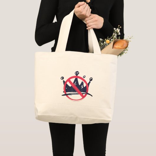 アメリカに王様はいらない ラージトートバッグ (正面(商品))