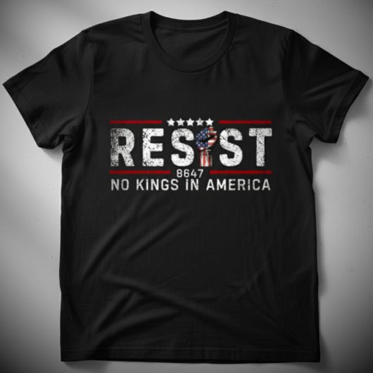 アメリカに王様はいらない レトロ・レジスト Tシャツ
