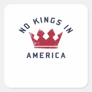 アメリカに王様はいらない 反ファシズム USA クラシック スクエアシール