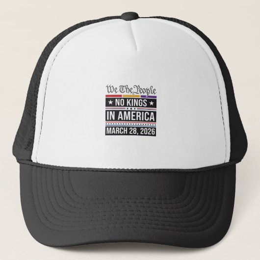 アメリカに王様はいらない 愛国的な抗議Tシャツ_1 キャップ (正面)