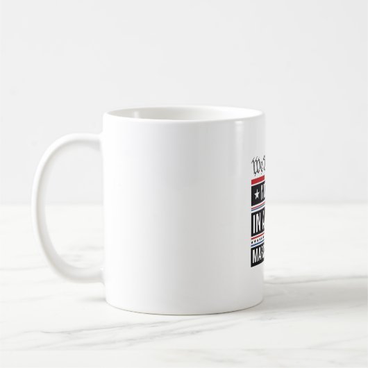 アメリカに王様はいらない 愛国的な抗議Tシャツ_1 コーヒーマグカップ (左)