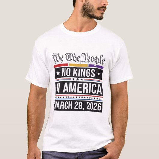 アメリカに王様はいらない 愛国的な抗議Tシャツ_1 Tシャツ (正面)