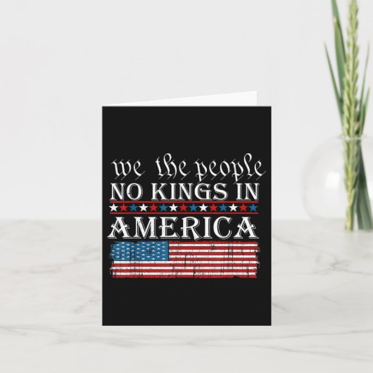 アメリカに王様はいらない 私たちは人民だ カード (正面)