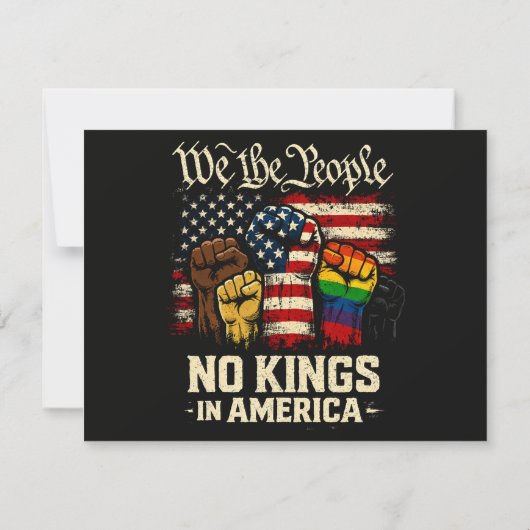 アメリカに王様はいらない 私たちは人民だ 招待状 (裏面)