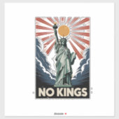アメリカに王様はいらない 自由の状態 USA 民主党員 シール (シート)