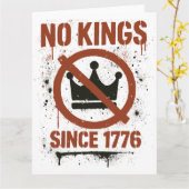 アメリカに王様はいらない No Kings Day 抗議 カード (黄色い花)