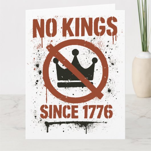 アメリカに王様はいらない No Kings Day 抗議 カード (正面)