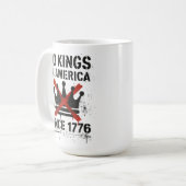 アメリカに王様はいらない No Kings Day 抗議 コーヒーマグカップ (正面左)