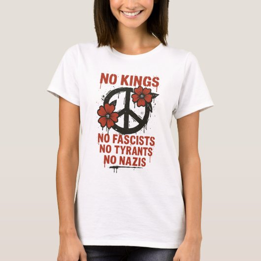 アメリカに王様はいらない No Kings Day 抗議 Tシャツ (正面)