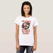 アメリカに王様はいらない No Kings Day 抗議 Tシャツ (正面フル)