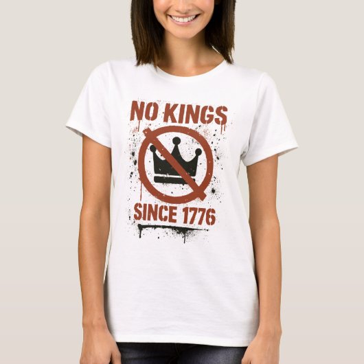 アメリカに王様はいらない No Kings Day 抗議 Tシャツ (正面)