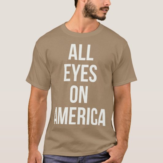 アメリカに目を向ける Tシャツ (正面)