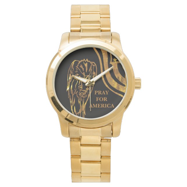 アメリカに祈りを捧げよう 腕時計 (正面)