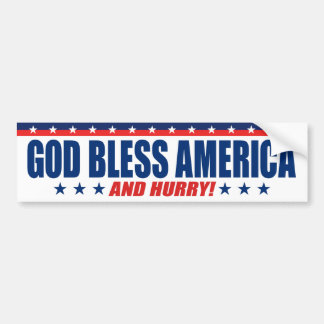 アメリカに祝福を そしてはやく - 反トランプ大統領 バンパーステッカー